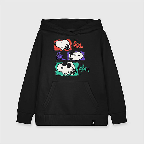 Детская толстовка-худи The good the bad the cool / Черный – фото 1