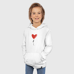 Толстовка детская хлопковая Шарик сердечком, цвет: белый — фото 2