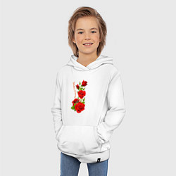 Толстовка детская хлопковая Прекрасная Эсмеральда - букет из роз, цвет: белый — фото 2