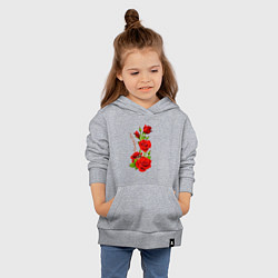 Толстовка детская хлопковая Прекрасная Элина - букет из роз, цвет: меланж — фото 2