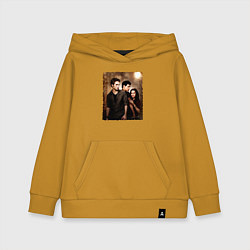 Толстовка детская хлопковая Сумерки Белла Эдвард Джейкоб, цвет: горчичный