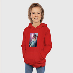Толстовка детская хлопковая Девушки с виар, цвет: красный — фото 2