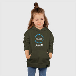 Толстовка детская хлопковая Audi в стиле Top Gear, цвет: хаки — фото 2