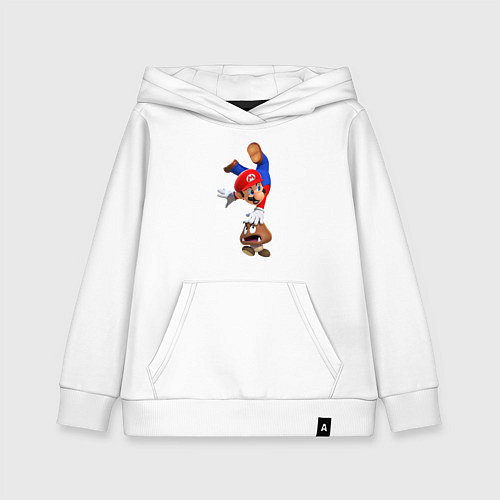 Детская толстовка-худи Марио на грибе / Белый – фото 1