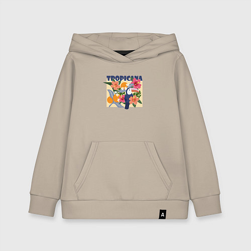 Детская толстовка-худи Тропикана / Миндальный – фото 1
