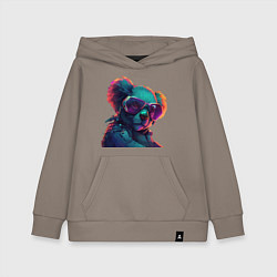 Толстовка детская хлопковая Коала в очках, цвет: утренний латте