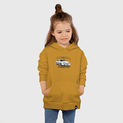 Толстовка детская хлопковая Toyota Supra MK3, цвет: горчичный — фото 2