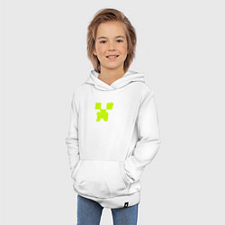 Толстовка детская хлопковая Lime Creeper eyes, цвет: белый — фото 2
