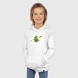 Толстовка детская хлопковая Царевна Лягушка со стрелой, цвет: белый — фото 2