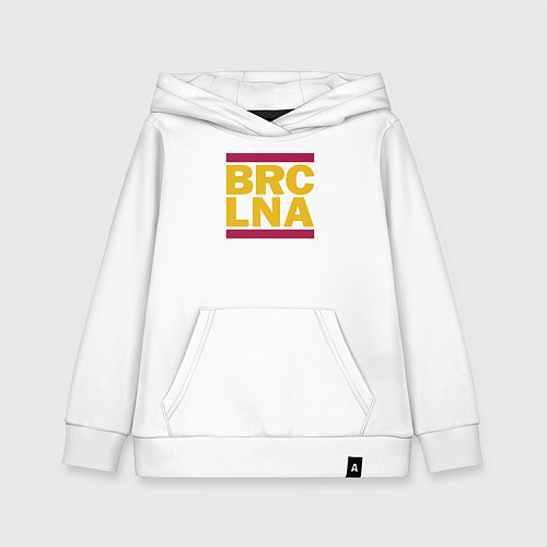 Детская толстовка-худи Run Barcelona / Белый – фото 1