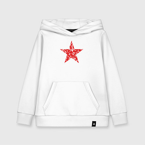 Детская толстовка-худи Star USSR / Белый – фото 1