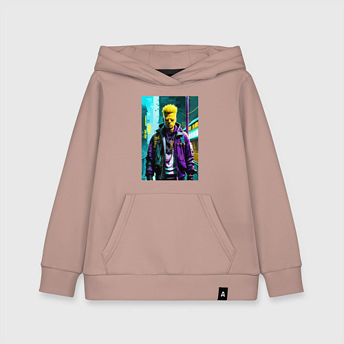 Детская толстовка-худи Крутой чувак Барт Симпсон / Пыльно-розовый – фото 1
