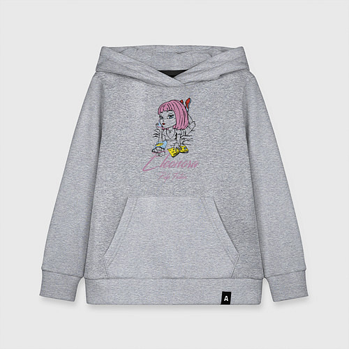 Детская толстовка-худи Eleonora - pulp fiction / Меланж – фото 1