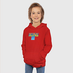 Толстовка детская хлопковая Логотип Тетрис, цвет: красный — фото 2