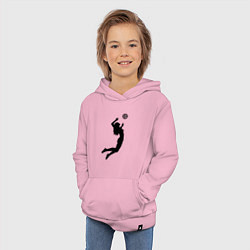 Толстовка детская хлопковая Volley girl, цвет: светло-розовый — фото 2