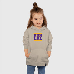 Толстовка детская хлопковая Run Lakers, цвет: миндальный — фото 2