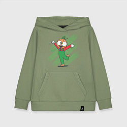 Толстовка детская хлопковая Тыквенное яблоко Чарли, цвет: авокадо