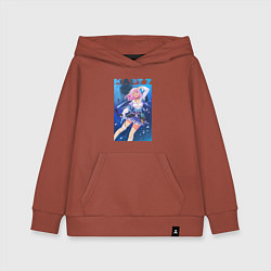Толстовка детская хлопковая Март 7 в космосе, цвет: кирпичный