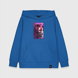 Толстовка детская хлопковая Honkai - Кафка и яблоко, цвет: синий