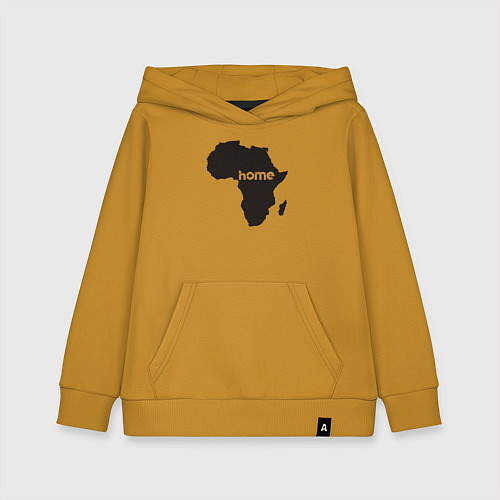 Детская толстовка-худи Africa home / Горчичный – фото 1