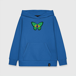 Толстовка детская хлопковая Бразилия бабочка, цвет: синий