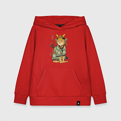 Детская толстовка-худи Samurai battle cat