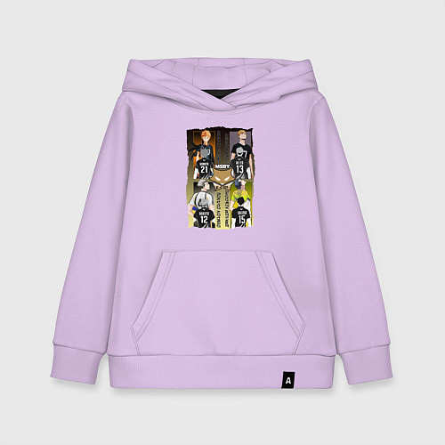 Детская толстовка-худи Волейбол - haikyuu / Лаванда – фото 1