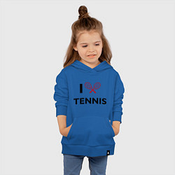 Толстовка детская хлопковая I Love Tennis, цвет: синий — фото 2