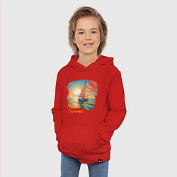 Толстовка детская хлопковая Счастливое яркое лето, цвет: красный — фото 2