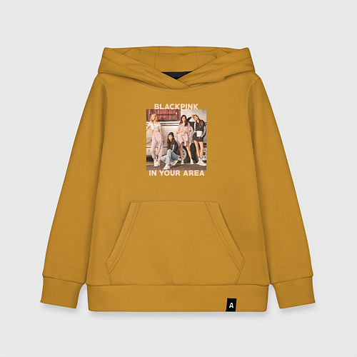 Детская толстовка-худи Blackpink Jennie Lisa Rose Jisoo / Горчичный – фото 1