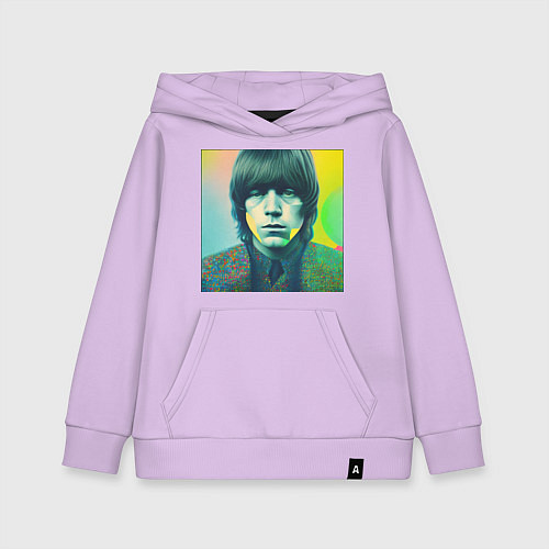 Детская толстовка-худи Brian Jones Pop Glitch Art / Лаванда – фото 1