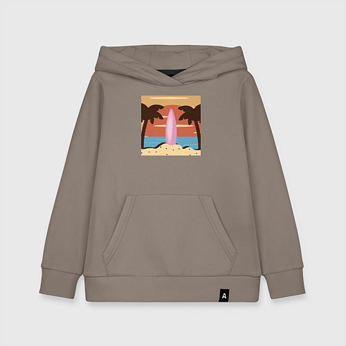 Детская толстовка-худи Летний отдых на пляже / Утренний латте – фото 1
