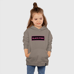 Толстовка детская хлопковая Логотип Блек Пинк, цвет: утренний латте — фото 2