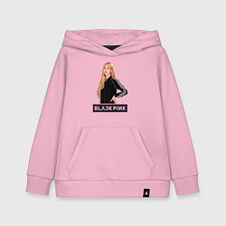 Толстовка детская хлопковая Блэкпинк Роза, цвет: светло-розовый