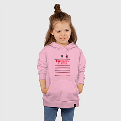 Толстовка детская хлопковая Рафаэль Леао ФК Милан форма 2223 гостевая, цвет: светло-розовый — фото 2