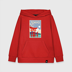 Толстовка детская хлопковая Tokyo - japan, цвет: красный
