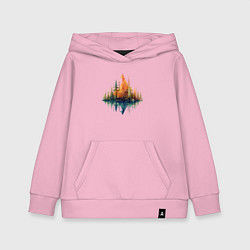 Толстовка детская хлопковая Геометрический лес, цвет: светло-розовый