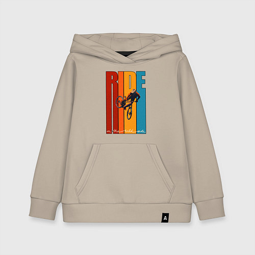 Детская толстовка-худи MTB - ride / Миндальный – фото 1