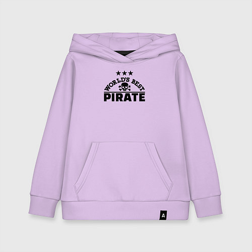 Детская толстовка-худи Лучший пират в мире / Лаванда – фото 1