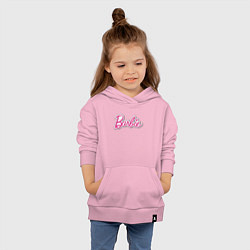 Толстовка детская хлопковая Barbie title, цвет: светло-розовый — фото 2