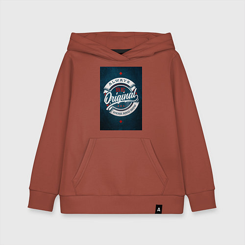 Детская толстовка-худи Always be original / Кирпичный – фото 1