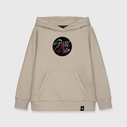 Толстовка детская хлопковая Stray Kids logo, цвет: миндальный