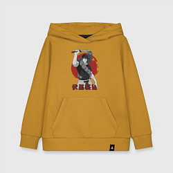 Толстовка детская хлопковая Фушигуро, цвет: горчичный