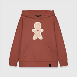 Толстовка детская хлопковая Весёлый пряничек, цвет: кирпичный