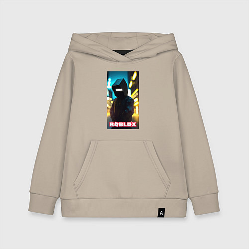 Детская толстовка-худи Roblox cyberpunk / Миндальный – фото 1