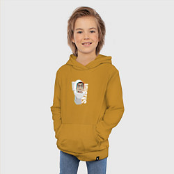 Толстовка детская хлопковая Skibidi Toilet G-toilet, цвет: горчичный — фото 2