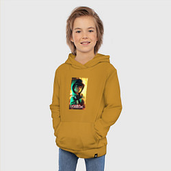 Толстовка детская хлопковая Персонаж Роблокс, цвет: горчичный — фото 2