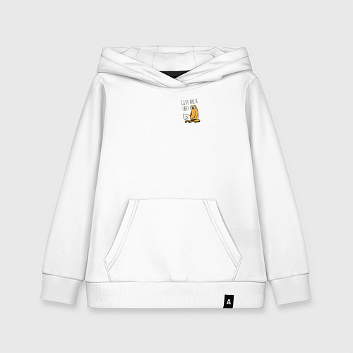 Детская толстовка-худи Ленивиц за ноутом / Белый – фото 1