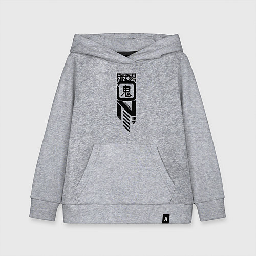 Детская толстовка-худи Cyber ninja / Меланж – фото 1