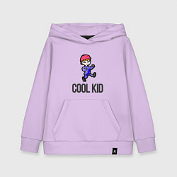 Толстовка детская хлопковая Cool kid, цвет: лаванда
